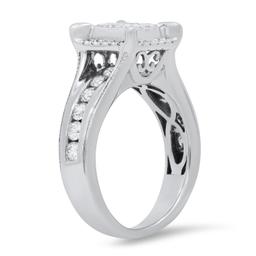 14K White Gold Setting with 1.09tcw Diamond Ladies Ring