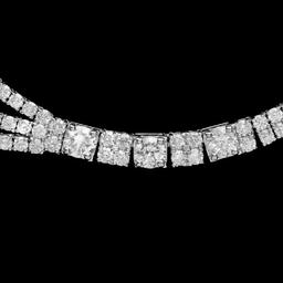 18K White Gold and 23.0ct Diamond Necklace