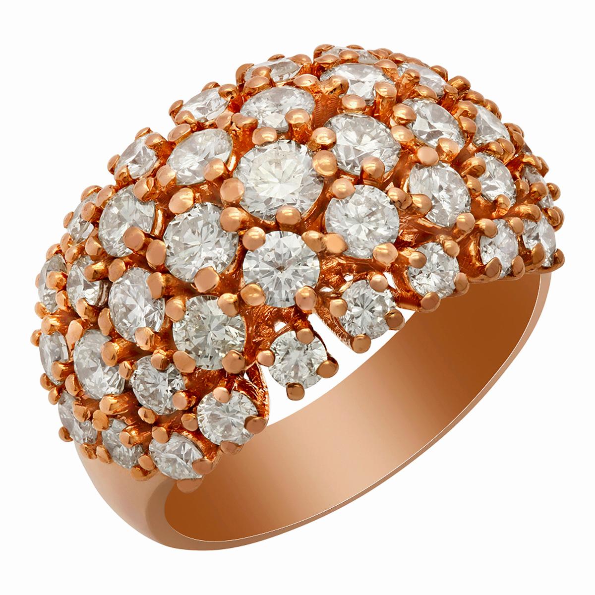 14k Rose Gold 3.49ct Diamond Ring