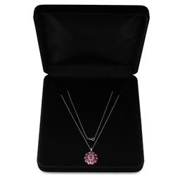 14K White Gold Setting with 6.9ct Ruby and 0.68ct Diamond Pendant