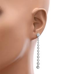 18K White Gold Setting with 1.05ct Diamond Ladies Earrings