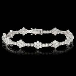 18k White Gold 7.02ct Diamond Bracelet