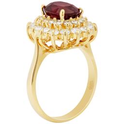 14k Yellow Gold 3.12ct Ruby 1.31ct Diamond Ring