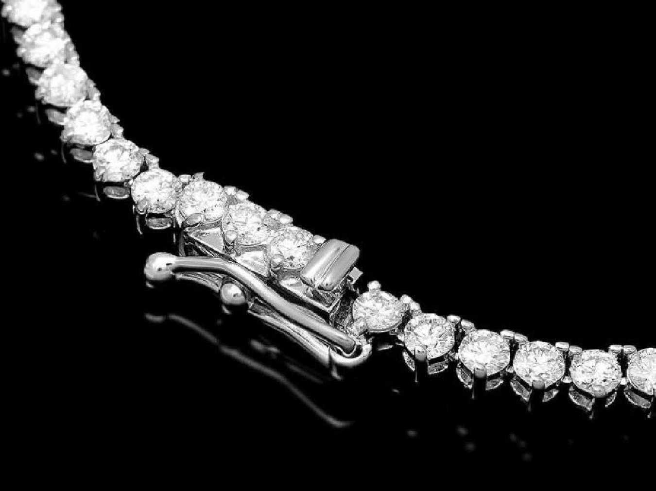 18K White Gold and 9.16ct Diamond Necklace