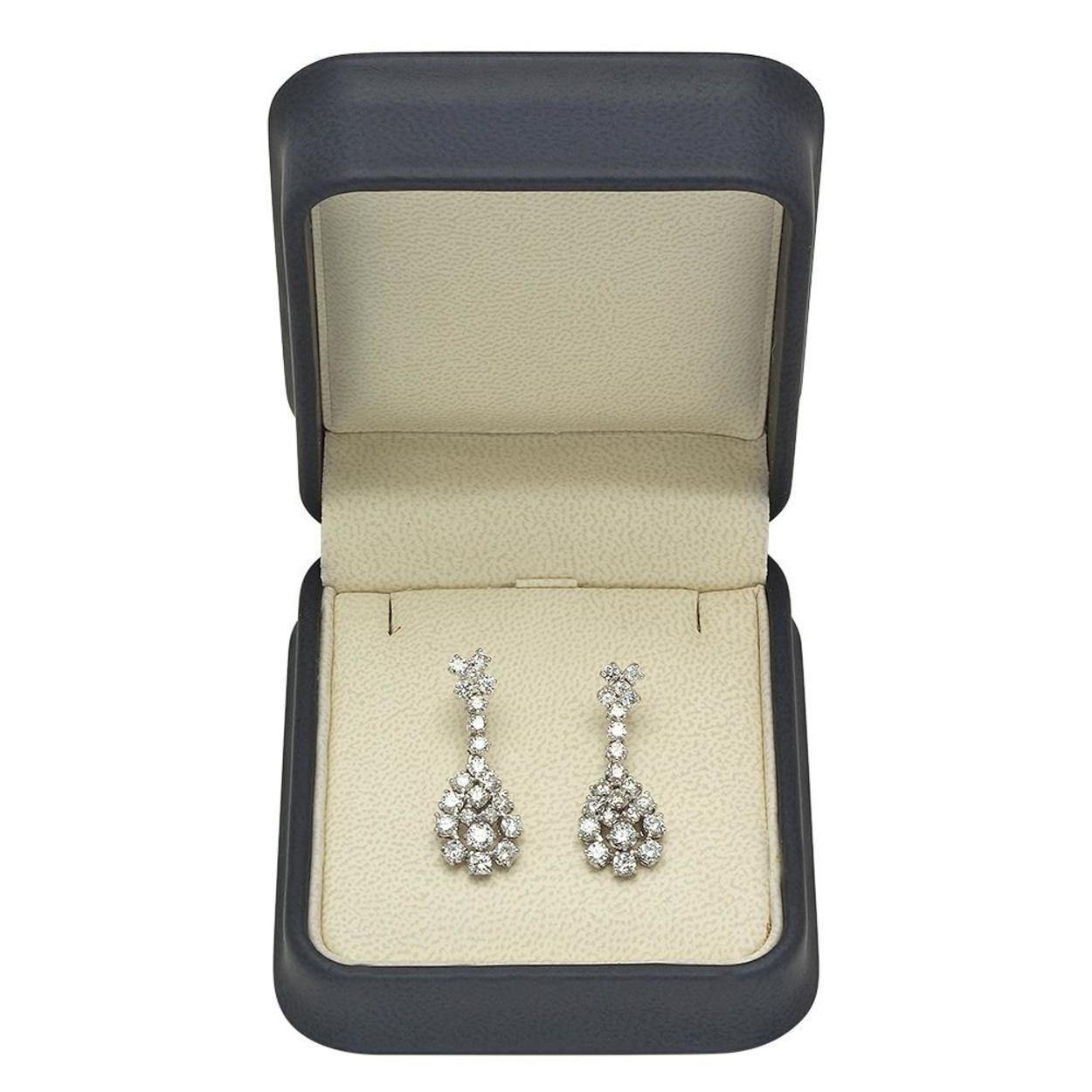 14K Gold 2.91ct Diamond Earrings