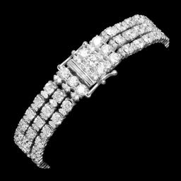 18k White Gold 16.46ct & 1.86ct Diamond Bracelet