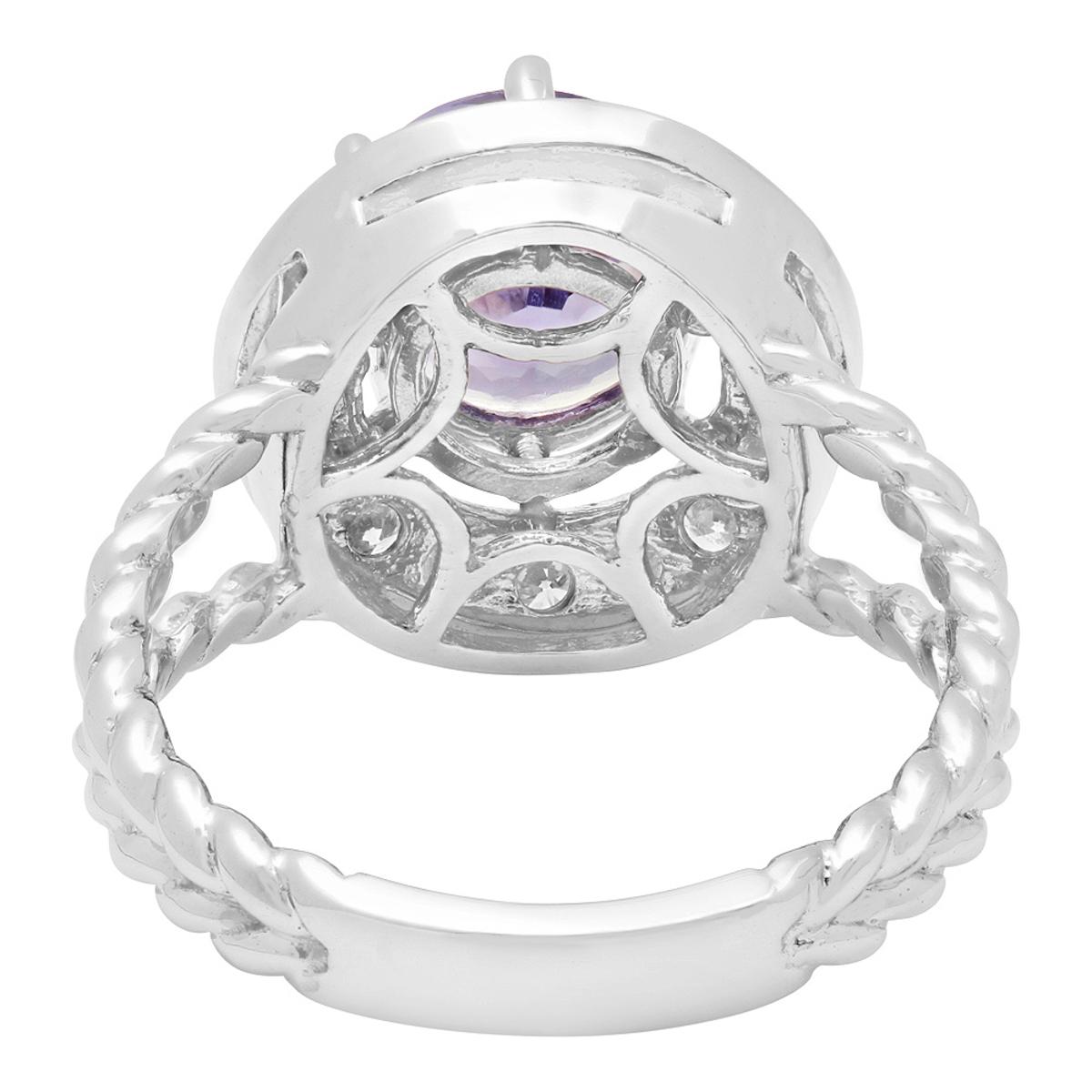 14k White Gold 2.26ct Tanzanite 0.52ct Diamond Ring