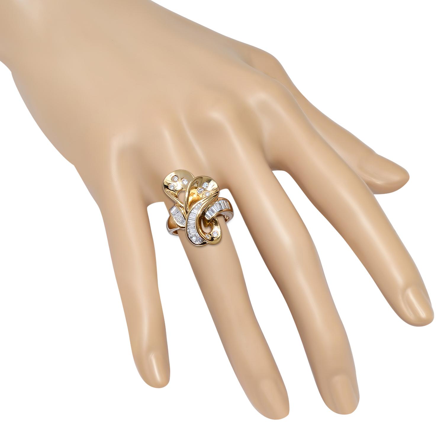 18K Yellow Gold Setting with 1.45ct Diamond Ladies Ring