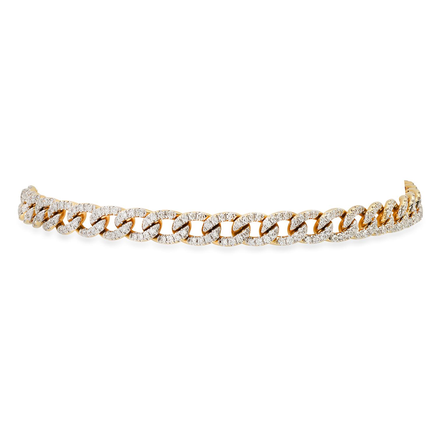 14K Yellow Gold Setting with 1.72ct Diamond Ladies Bracelet