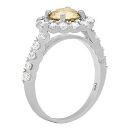 14k White Gold 1.31ct & 0.95ct Diamond Ring