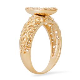 14K Yellow Gold Setting with 0.43ct Diamond Ladies Ring