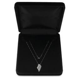 18K White Gold Setting with 1.80tcw Diamond Pendant