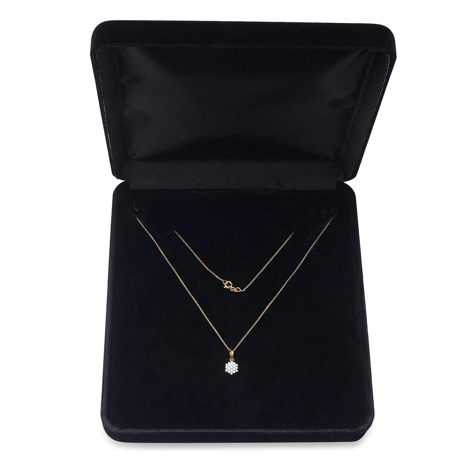 18K Yellow Gold Pendant and Earring Set with 2.93tcw Diamonds