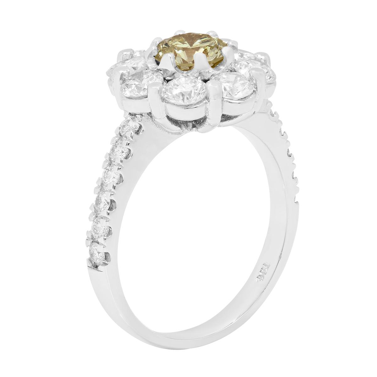 14k White Gold 0.85ct & 1.96ct Diamond Ring