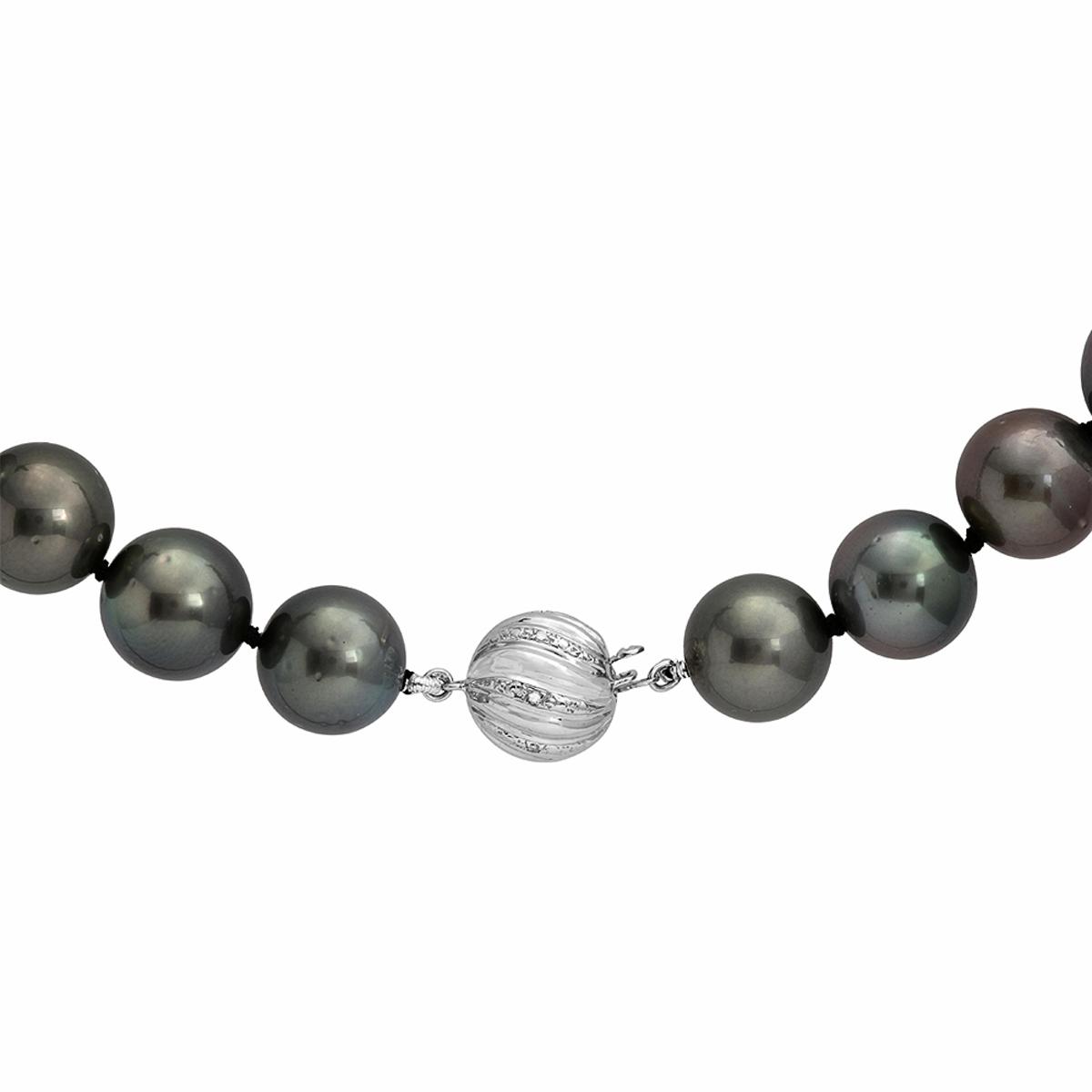 11-13mm Natural Black Pearl Necklace