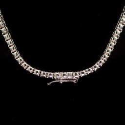 18k Gold 1.87ct Sapphire 4.14ct Diamond Necklace