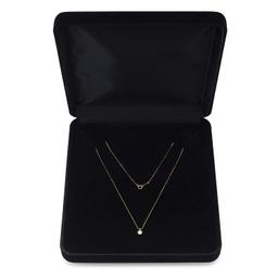 18K Yellow Gold Setting with 0.33ct Diamond Pendant