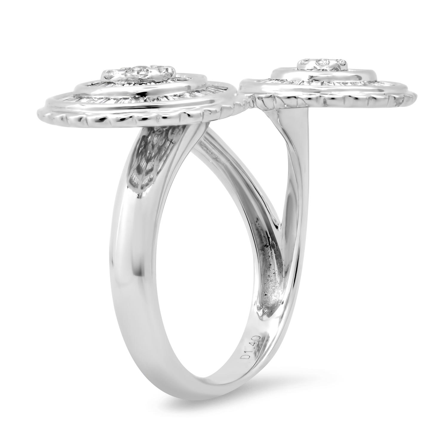 18K White Gold Setting with 1.40ct Diamond Ladies Ring