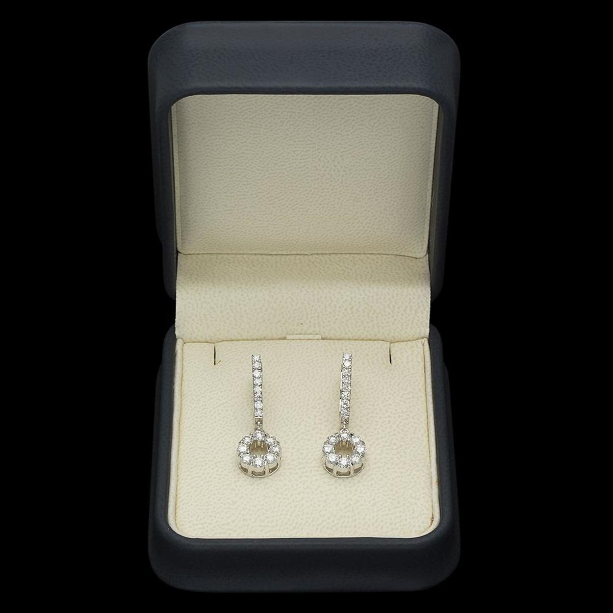 14K Gold 1.54ct Diamond Earrings