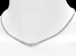 18K White Gold and 6.44ct Diamond Necklace