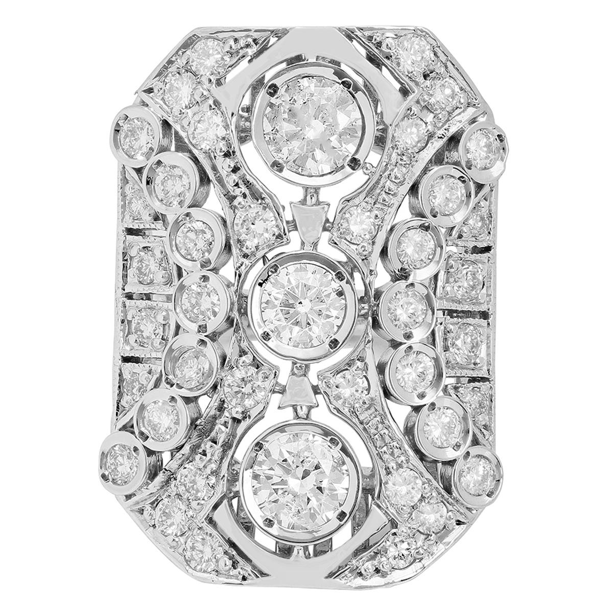 14k White Gold 2.55ct Diamond Ring