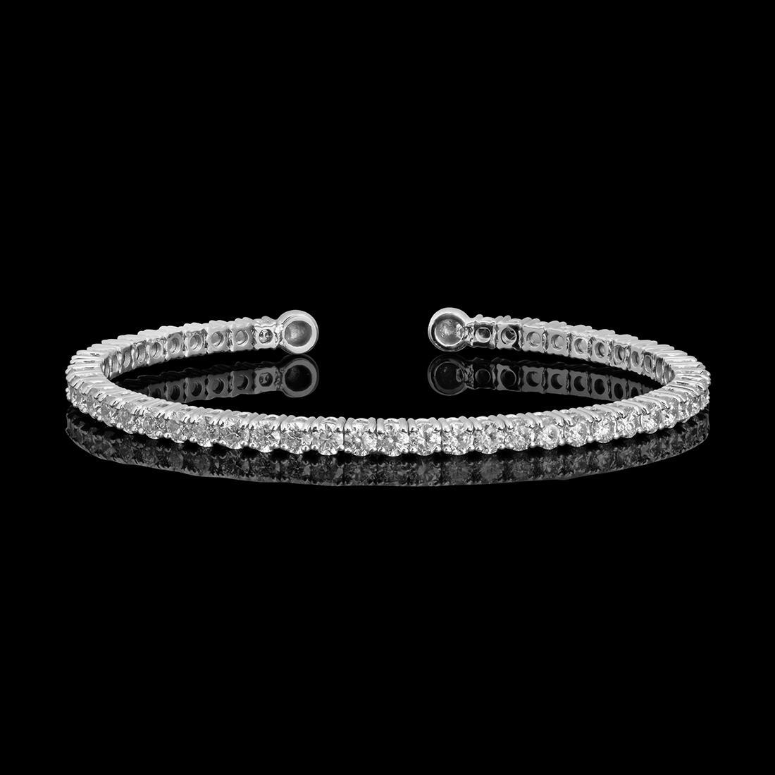 14k White Gold 3.41ct Diamond Bracelet