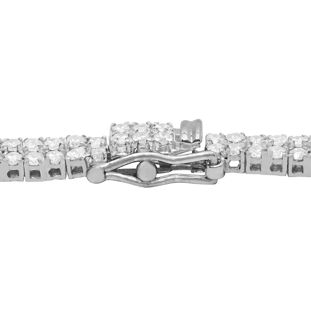 14k White Gold 10.97ct Diamond Necklace