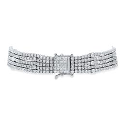 18K White Gold and 7.53ct Diamond Bracelet