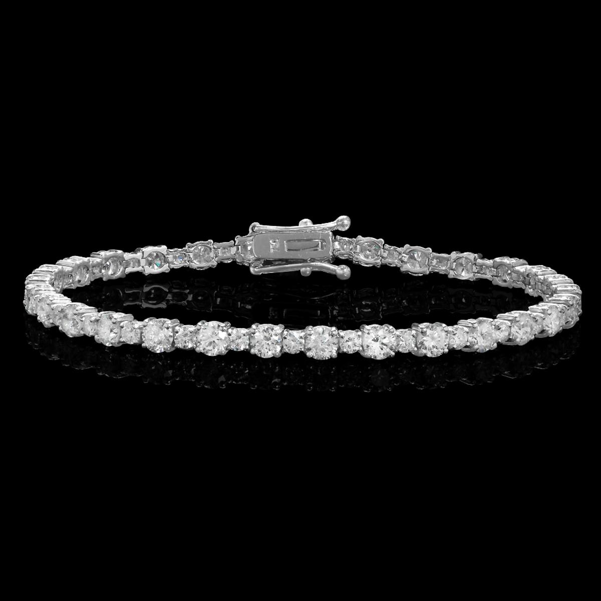 18k White Gold 7.54ct Diamond Bracelet