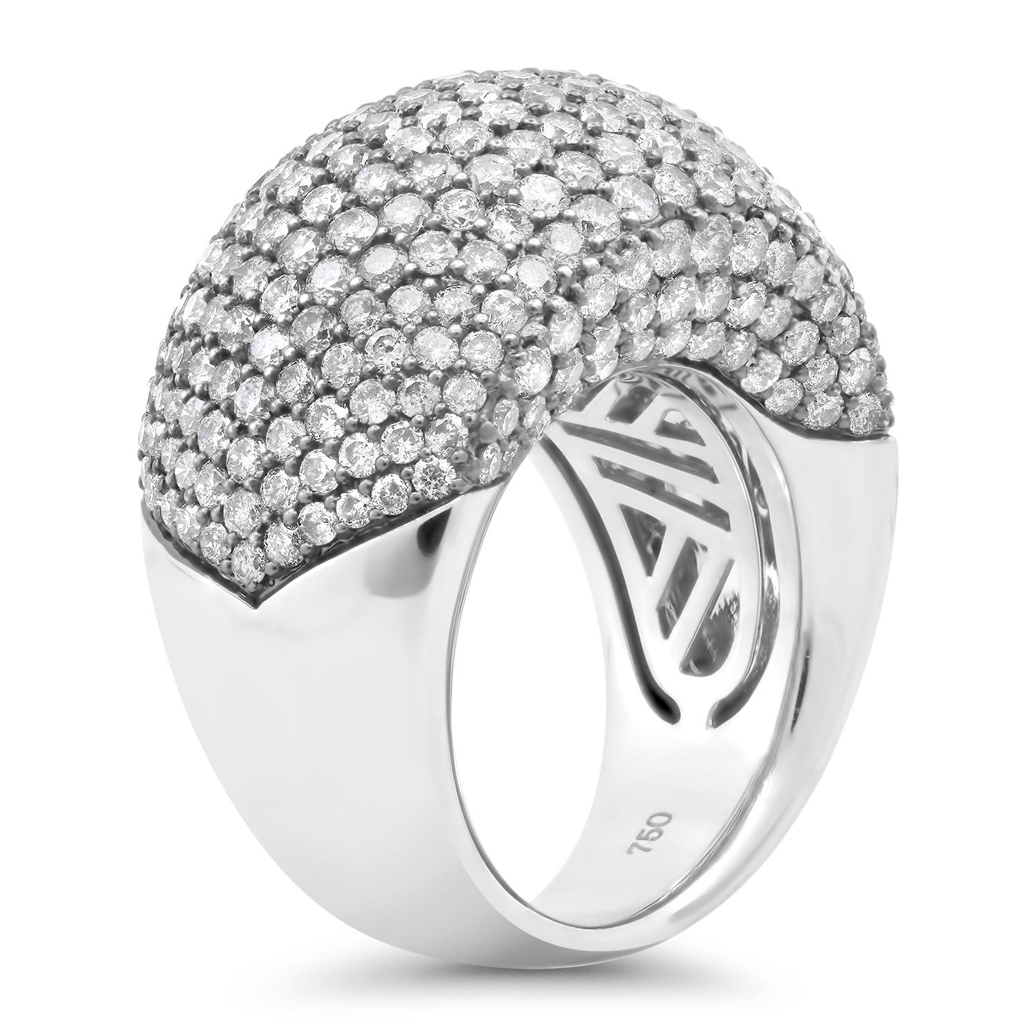 18K White Gold Setting with 4.76ct Diamond Ladies Ring