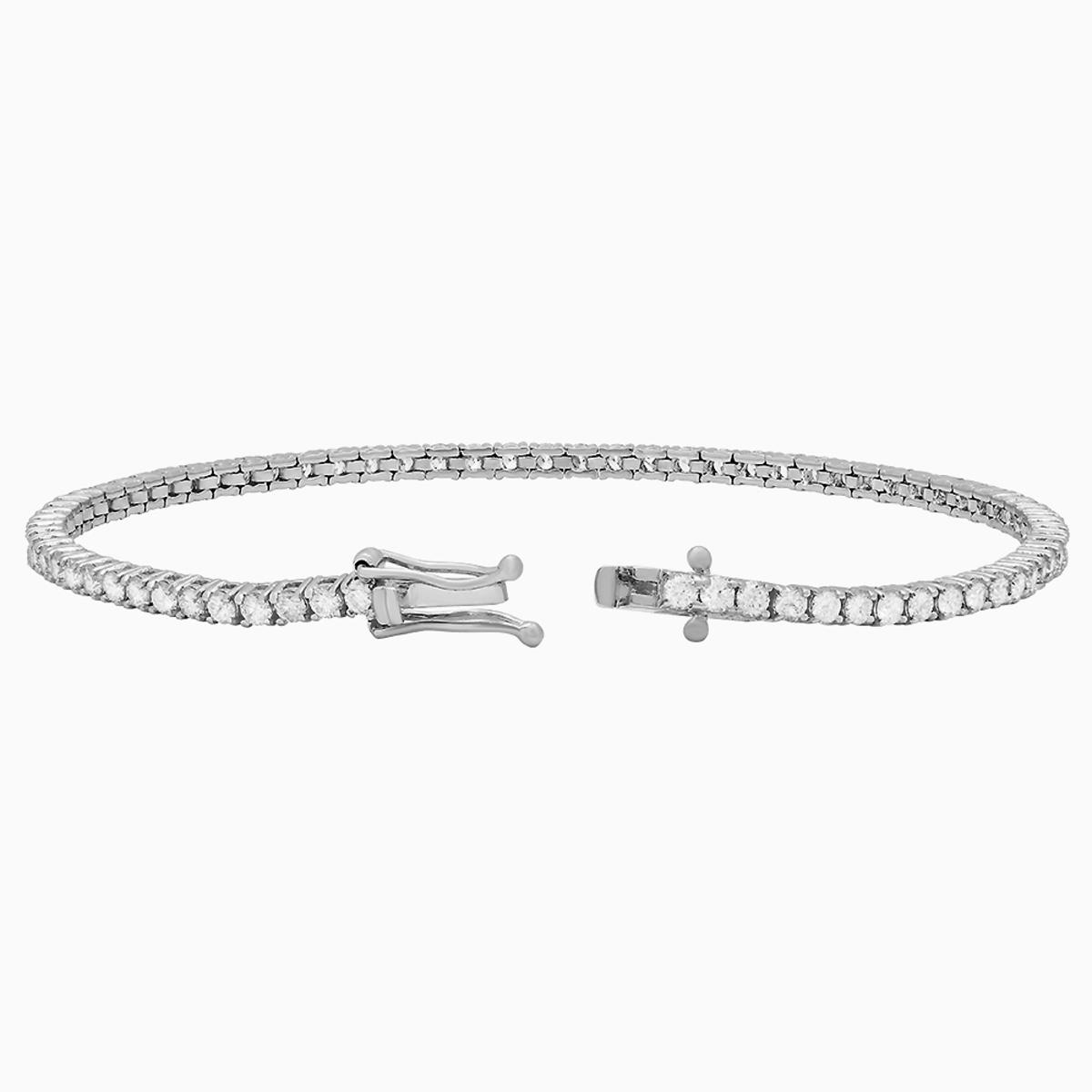 18k White Gold 3.61ct Diamond Tennis Bracelet