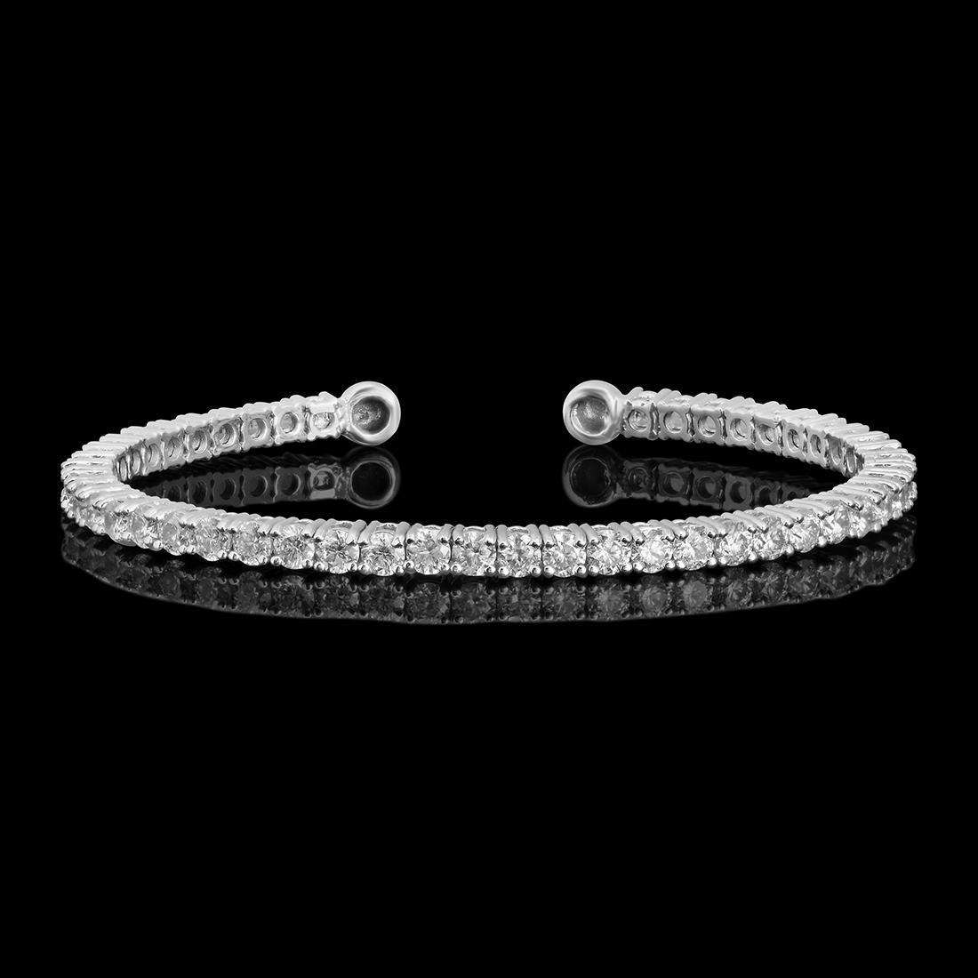 14k White Gold 3.52ct Diamond Bracelet