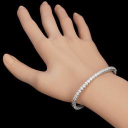 14k White Gold 3.52ct Diamond Bracelet