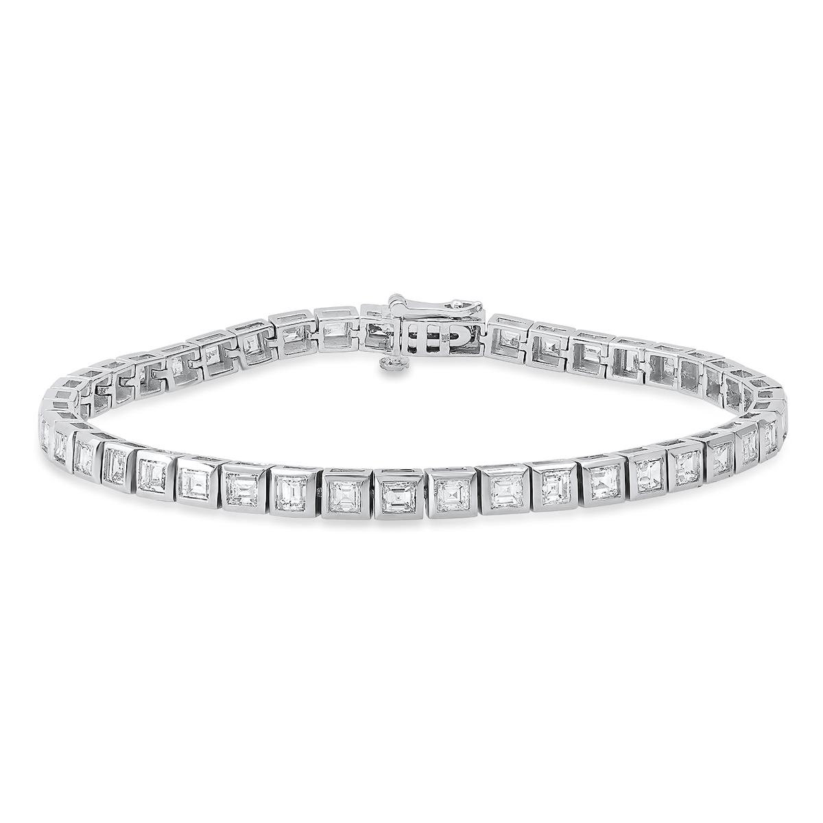 18K White Gold Setting with 5.16ct Diamond Bracelet