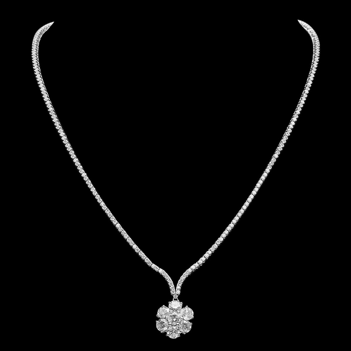 18K Gold 8.90ct Diamond Necklace