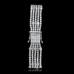 18K White Gold and 11.05ct Diamond Bracelet