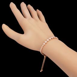 14k Rose Gold 2.67ct Diamond Bracelet