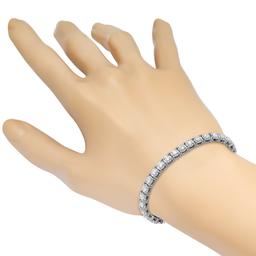 14K White Gold Setting with 3.46ct Diamond Bracelet