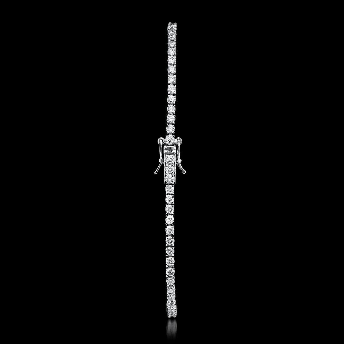 14K White Gold and 2.88ct Diamond Bracelet