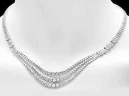 18K White Gold and 22.89ct Diamond Necklace