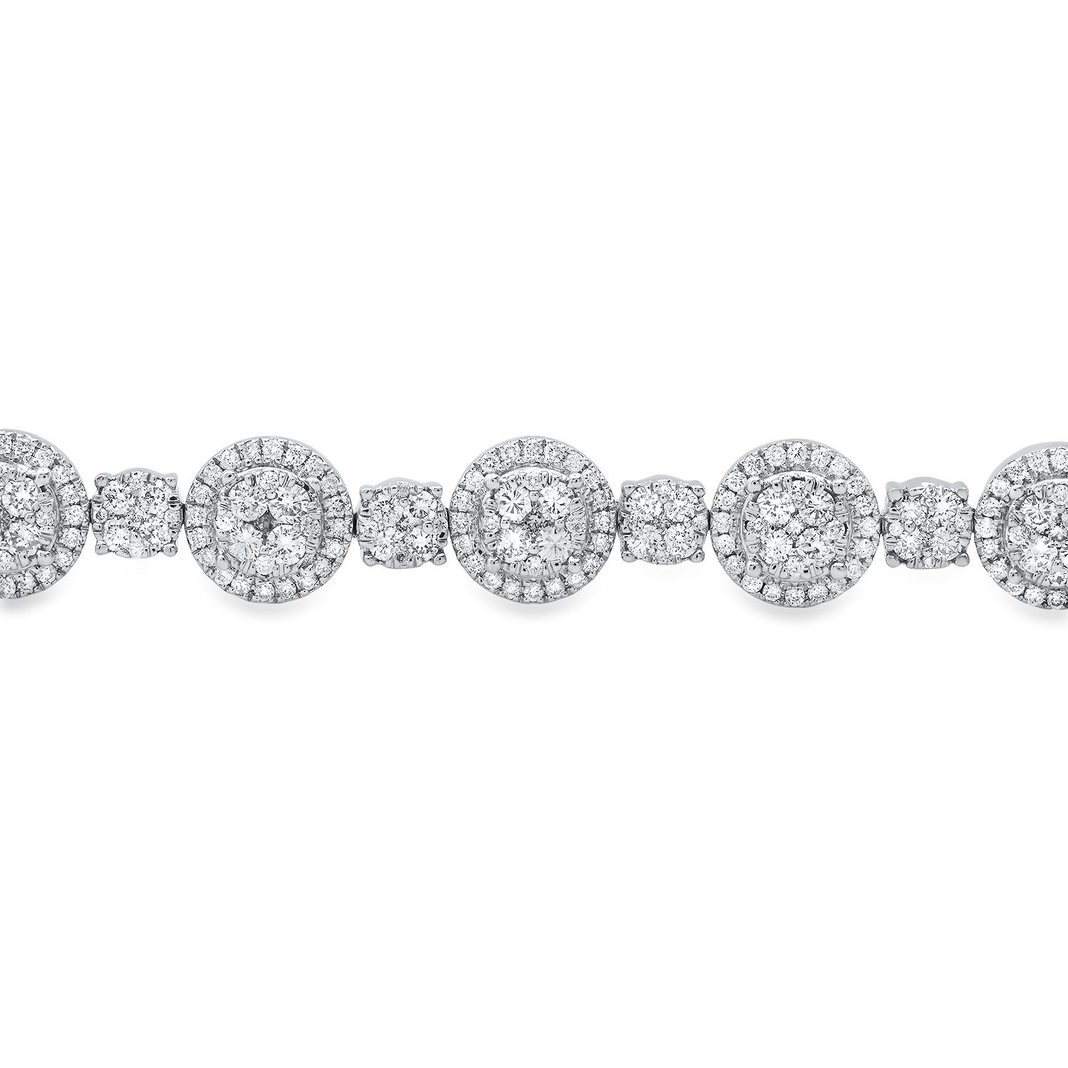 14K White Gold and 3.98ct Diamond Bracelet