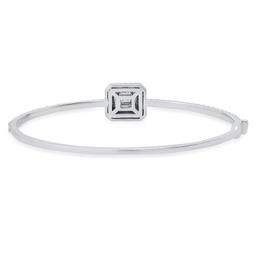 18K White Gold Setting with 2.00ct Diamond Bangle Bracelet