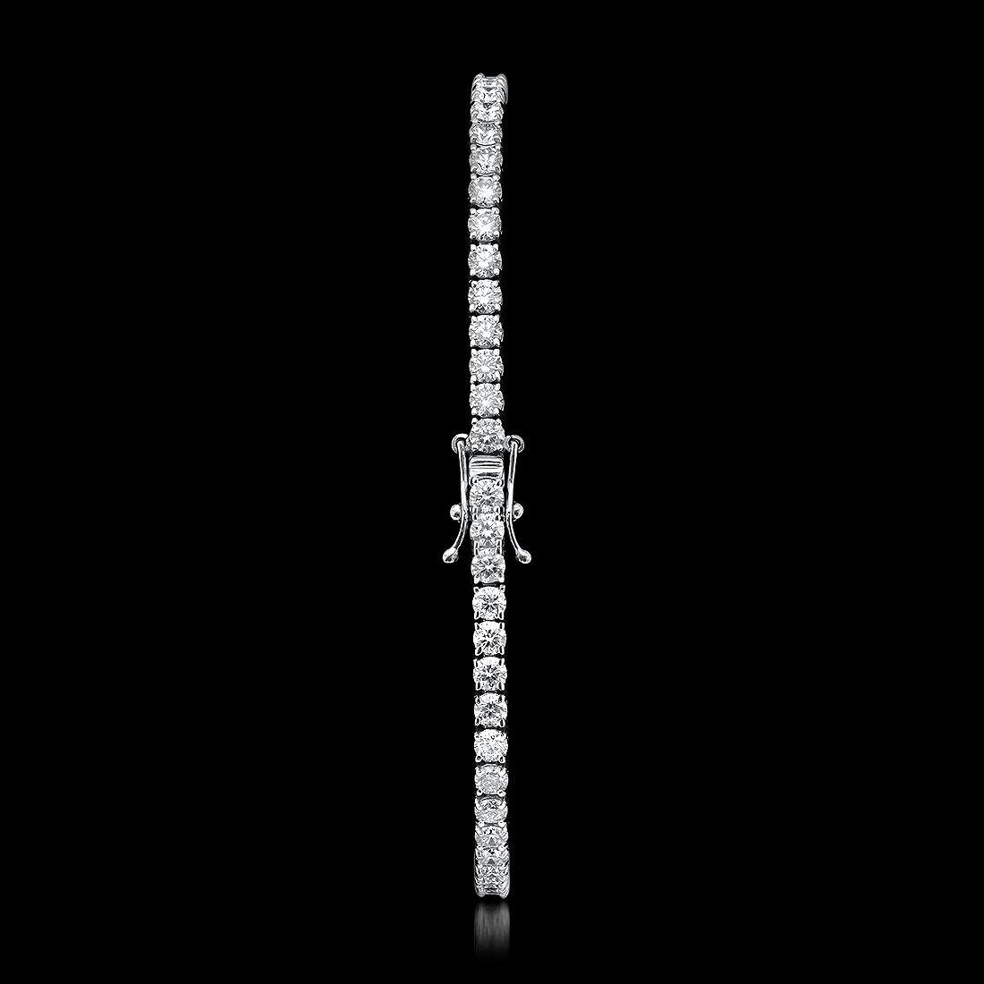 14K White Gold and 5.27ct Diamond Bracelet