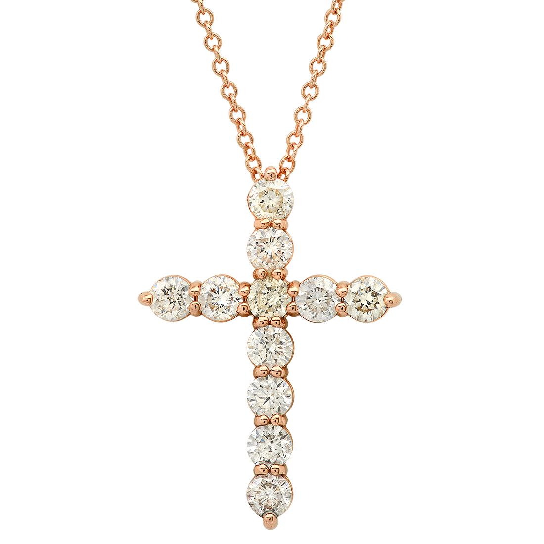 14K Rose Gold and 1.05ct Diamond Pendant