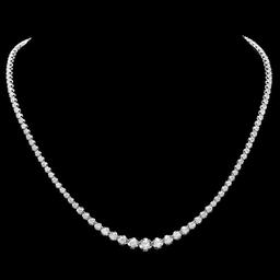 18K White Gold and 6.44ct Diamond Necklace