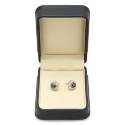 14K Gold 2.99ct Fancy Color Diamond 1.71cts Diamond Earrings