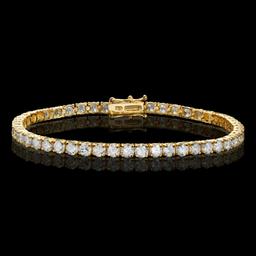 18k Yellow Gold 7.66ct Diamond Bracelet