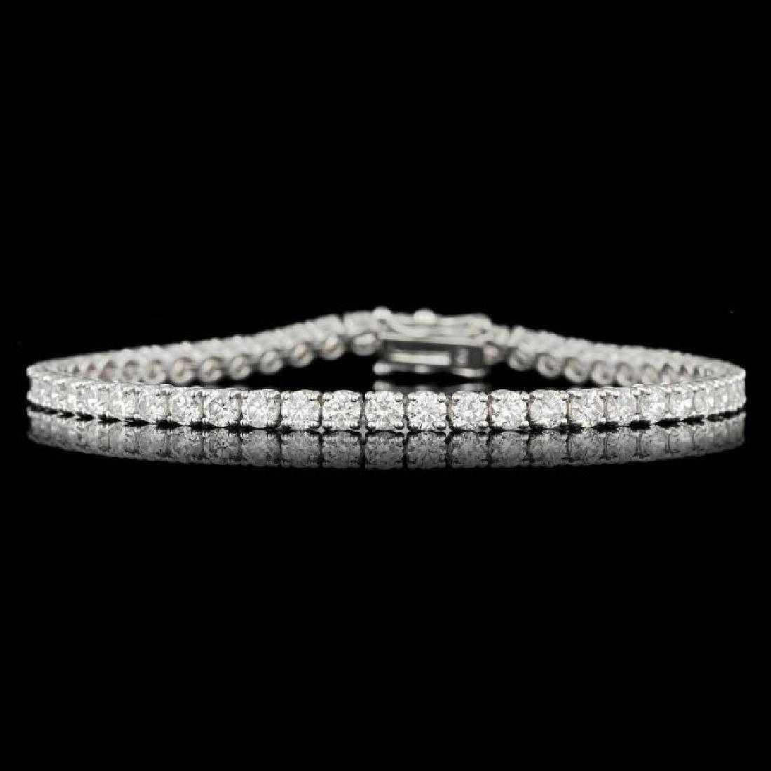 18K White Gold and 5.65ct Diamond Bracelet