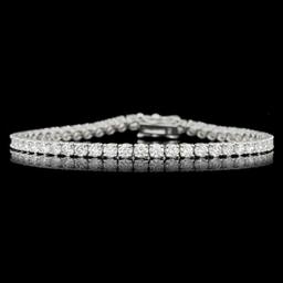 18K White Gold and 5.65ct Diamond Bracelet