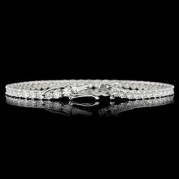 18K White Gold and 5.65ct Diamond Bracelet